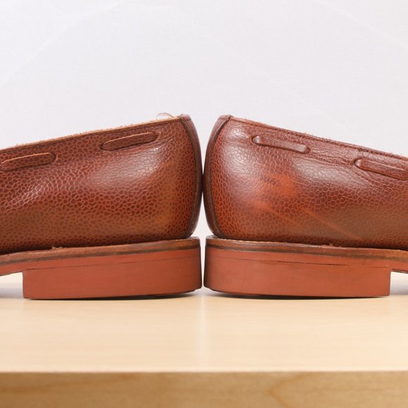 ๐ฌ๐ง Mark McNairy New Amsterdam Tassel Loafer 11.5 Brown Basketball Leather - Picture 4 of 9